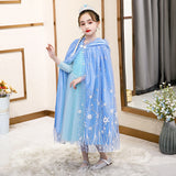 Elsa Dress Girls' Autumn and Winter Warm Cloak