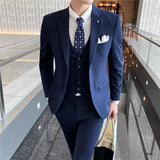 Mens Graduation Outfits Suit Men's Suit Three-Piece Business Men's Business Clothing Groomsman Suit Wedding Men's Clothing