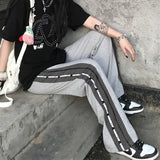 Harajuku Clothing Summer Colorblock Casual Pants for men and Wofor men High Top Sports Wide-Leg Pants Trousers