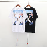 Printed Short-Sleeved T-Shirt Large Size Loose Men And Women Couple Base T