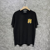 Amiri T Shirt Tiger Pattern Letter Print Round Neck