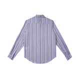 Men Shacket Long Sleeve Autumn Shirt Autumn Vintage Contrast Color Stripes Loose Shirt