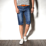Men Jean Shorts Denim Shorts Men's Summer Pirate Shorts Youth Straight Loose Trendy plus Size Casual 5-Point Pants