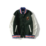 A Ape Print Jacket Men's and Women's Youth Fashion Street Baseball Jacket Jacket