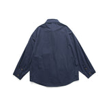 Men Shacket Long Sleeve Autumn Shirt Autumn Retro Workwear Shirt Creative Multi-Pocket Turn-down Collar Coat