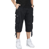 Men's Capris Pants below the Knee Shorts Summer plus Size Workwear Men's Loose Casual Shorts