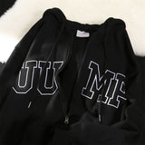 Vintage Graphic Hoodies Cardigan Zipper