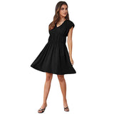 Valentine's Day Outfits Women's Casual Dress A- line Collar Pleated Summer Dress