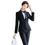 Women Pants Suit Uniform Designs Formal Style Office Lady Bussiness Attire Spring and Autumn Formal Suit Work Clothes