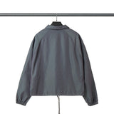 Fog Essentials Coats Autumn Multi-Line Colorful Laser Reflective Half Zipper Shell Jacket