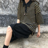 Harajuku Clothing Men's Tshirt Classic Retro Shirts Summer Retro Lapels Polo Shirt Men and Women Casual Short Sleeve T-shirt Top