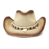 Wester Hats Spring and Summer Western Seaside Sun Protection Hat Beach Hat Men and Women Straw Cowboy Hat