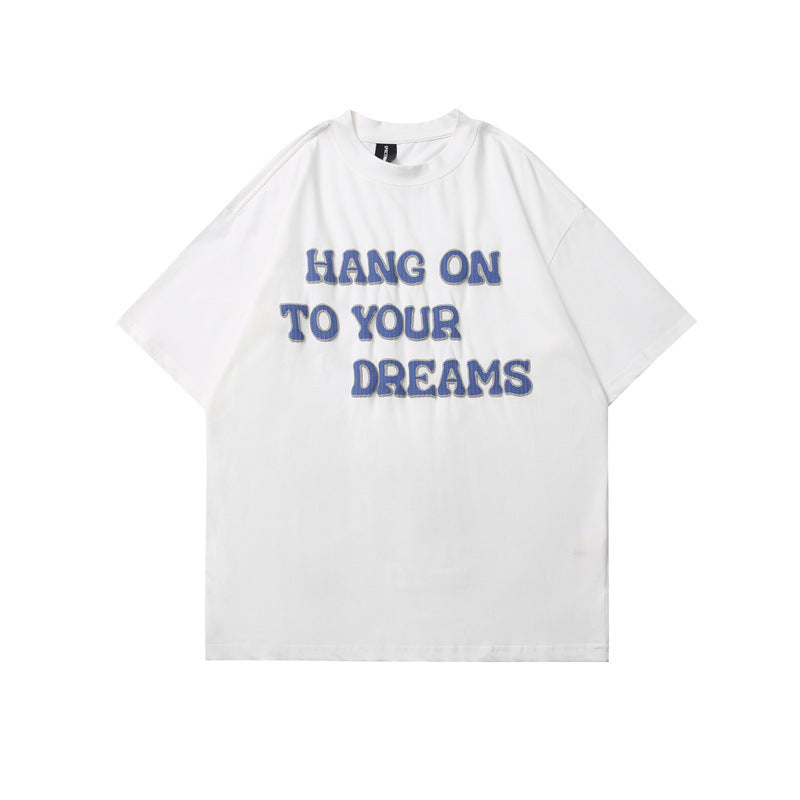 2022 Summer man t shirt Graffiti Letter Print Short-Sleeve