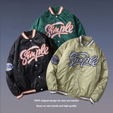Men Fall Outfits Baseball Uniform Autumn and Winter Pilot Jacket Loose
