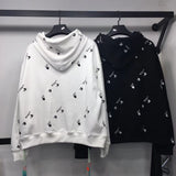 Early Spring Full-Body Printed Palm Printed Pullover Hooded Sweater