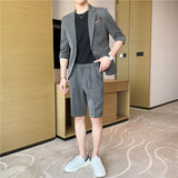 Men Suit Half Sleeve Two-Piece Set