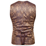Tuxedo Vests Men Suit Vest Formal Wear Printing Coat Vest Gentleman Men's Vest Casual