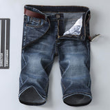 Mens Jean Shorts Summer Thin Denim Shorts Men's Straight Stretch Men's Fifth Pants Casual Youth Men's Middle Pants