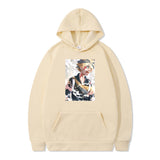 Maroon Graphic Hoodie Print