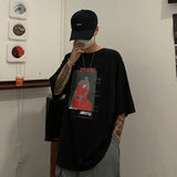 Harajuku Clothing Men's Tshirt Classic Retro Shirts Summer Printed Short-Sleeved T-shirt Men's and Women's Tops Tide