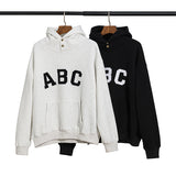 Fog Topsabc Letter Print Brushed Hoody Men's and Women's Youth Couple Hoodie fear of god