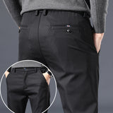 Mens Formal Suit Trousers Straight Leg Office Stretch Slim Fit Suit Pants Summer Pants Bottoms Spring Casual Pants Men Pants