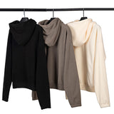 Fog Essentials Hoodie Autumn and Winter Fog Double Line Soft Label Small Letter Polar Fleece Fleece Hooded Sweater