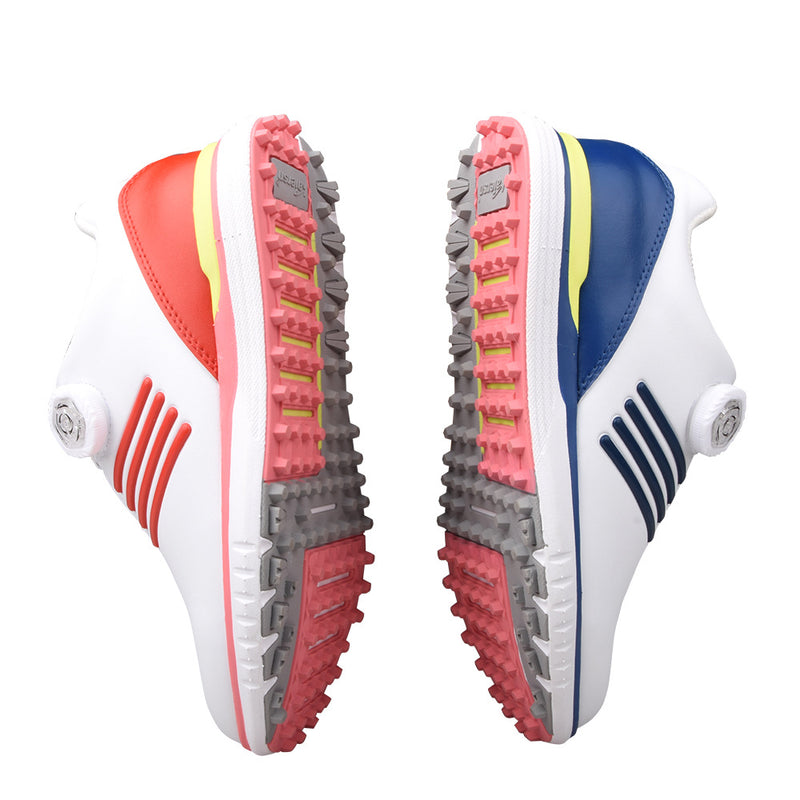 Mens Golf Shoes Rotating Buckle Shoelace Non-Slip Fixed Studs