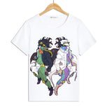 Jojo's Bizarre Adventure Dressing T-shirt Men's Anime Short Sleeve round Neck Short Sleeve