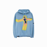 Men Fall Outfits Hooded Sweater Hip Hop Retro Niche Loose Top