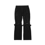 Knee Strap Camouflage Cargo Pants Men's Hip Hop Bell-Bottom Pants Trendy Casual Pants plus Size Retro Sports Men Pants