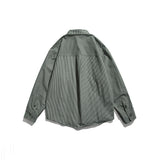 Men Shacket Long Sleeve Autumn Shirt Fall Retro Plaid Long Sleeve Shirt Loose