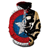 Captain America Hoodie Avengers Series 3D Digital Printing Couple Casual Hoodie