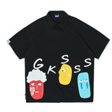Men T Shirt Summer Casual Tops Men's Clothes Summer Wear Vintage Men's round Neck Shirt Casual Loose Cartoon Couple Shirt