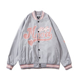 Mens Fall Outfits Retro Alphabet Embroidered Baseball Uniform Jacket Baggy Coat