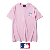 MLB T Shirt Summer round Neck Loose Short Sleeves T-shirt Men and Women