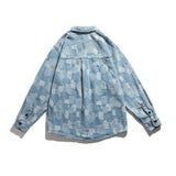 Men Shacket Long Sleeve Autumn Shirt Autumn Leisure Shirt Retro Loose Pockets Plaid Shirt