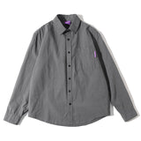 Men Shacket Long Sleeve Autumn Shirt Autumn Retro Loose Solid Color Simple Workwear Shirt Men