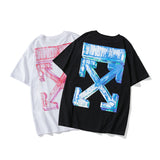 Spring And Summer Youth Cotton Short Sleeve Loose Arrow Cotton Tshirt Owt