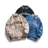 Men Fall Outfits Baseball Jacket Vintage Embroidered Loose Couple Jacket
