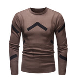 Men's Round Neck Striped Pullover Sweater Large Size Fashion Trendy Casual Top Men Pullover Sweaters
