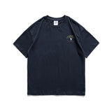 Varsity Jacket for Men Baseball Jackets Short-Sleeved T-shirt Men's Summer Printed Loose round Neck Pullover