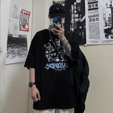 Harajuku Clothing for men T-shirt Classic Shirts Summer Printed Loose Short Sleeve T-shirt
