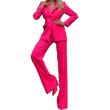 Women Pant Suit Uniform Designs Formal Style Office Lady Bussiness Attire Autumn Fashion Blazer Two-Piece Suit