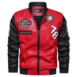 Two Tone Leather Jacket Winter Men's Motorcycle Leather Coat Men's Jacket Leather Coat