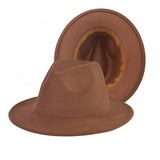 Fedora Hat Woolen Thick Top Hat Women's Fedora Hat British Style Felt Cap