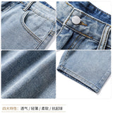 Men Jean Shorts Denim Shorts Men's Summer Trendy Middle Pants