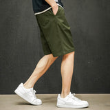 Men Cargo Shorts Men's Summer Casual Men's Shorts Simple Solid Color Cotton Loose Large Size Men's Shorts