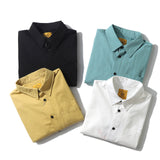 Men Shacket Long Sleeve Autumn Shirt Summer Casual Loose Men's Three-Quarter Sleeve Shirt Retro Personality Couple Shirt