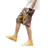 Men Jean Shorts Summer Men's Cotton Shorts Loose Large Size Shorts Camouflage Beach Pants
